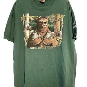 Vintage 90s Nice Hooters Nature Subliminal Parody The Mountain Shirt Adult XL